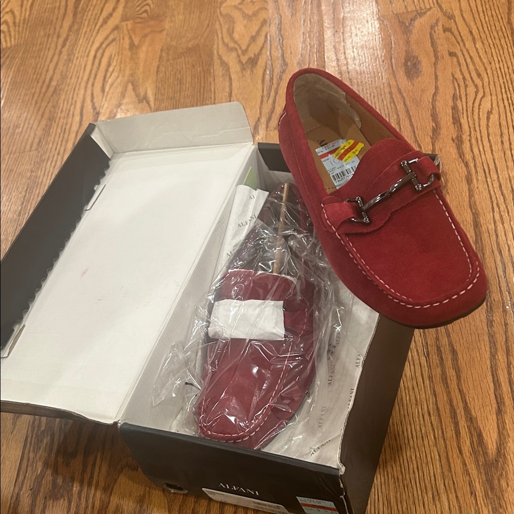 Alfani Kids Moccasins in Deep Red